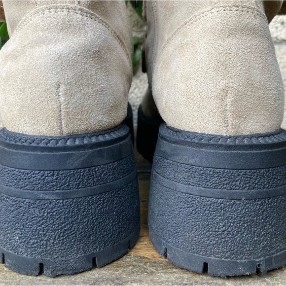 Free People Emmett Lace Up Lug Sole Boot in Latte Suede - Picture 8 of 14